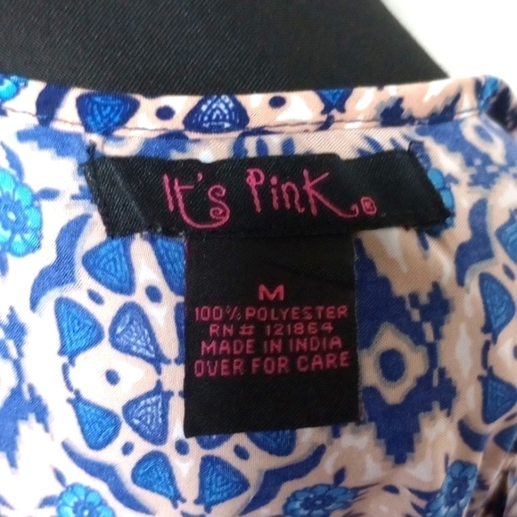 IT'S Pink Floral Summer Sleeveless Dress - Picture 3 of 3